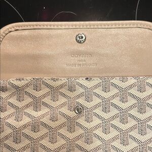 Goyard Tan and Gray Clutch